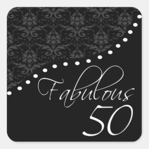Pegatina Cuadrada 50 fabulosos personalizaron a la fiesta de