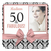 50 y Fabulous Rosa damasco de arco dorado 50 cumpl