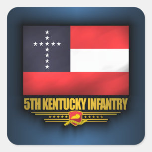 Pegatina Cuadrada 5to Infantería de Kentucky
