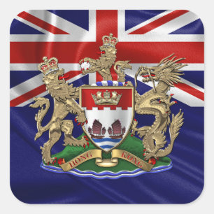 Pegatina Cuadrada [600] Hong Kong - 1959-1997 Escudo de armas