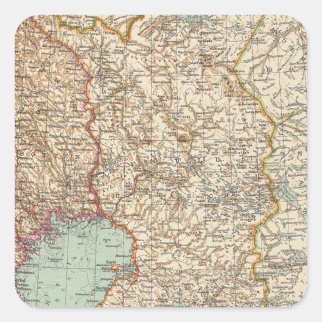 Pegatina Cuadrada 68 Finlandia (Anverso)