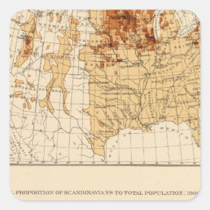 Pegatina Cuadrada 69 escandinavos 1900