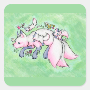 Pegatina Cuadrada 6.ª zorra