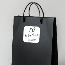 70 and Fabulous Seventy Birthday Elegant Script