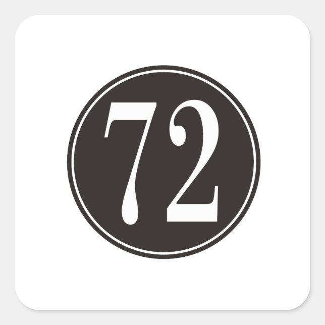 Pegatina Cuadrada #72 Círculo negro (Anverso)