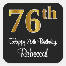 76 Aniversario - Elegante Lujoso Faux Gold Look #