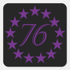 Pegatina Cuadrada 76 Purple Edition