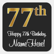 77 Aniversario - Elegante Lujoso Faux Gold Look #