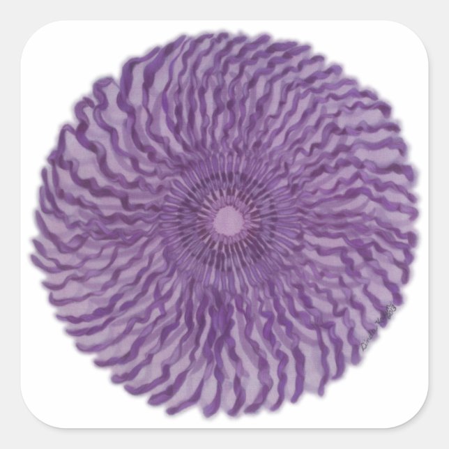 Pegatina Cuadrada 7.ª Chakra Art - #2 (Anverso)