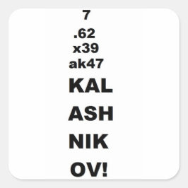 Pegatina Cuadrada 7.62x39