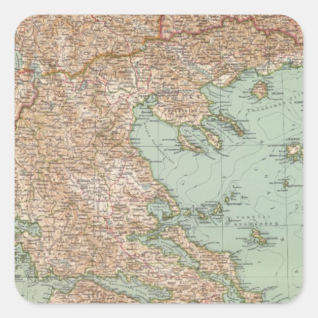 Pegatina Cuadrada 8283 Grecia (Anverso)