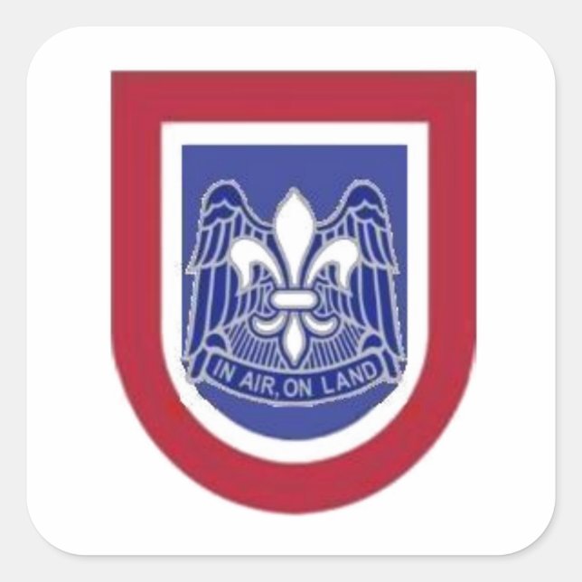 PEGATINA CUADRADA 82.ª AIRBORNE BERET FLASH/PEGATINAS DUI (Anverso)