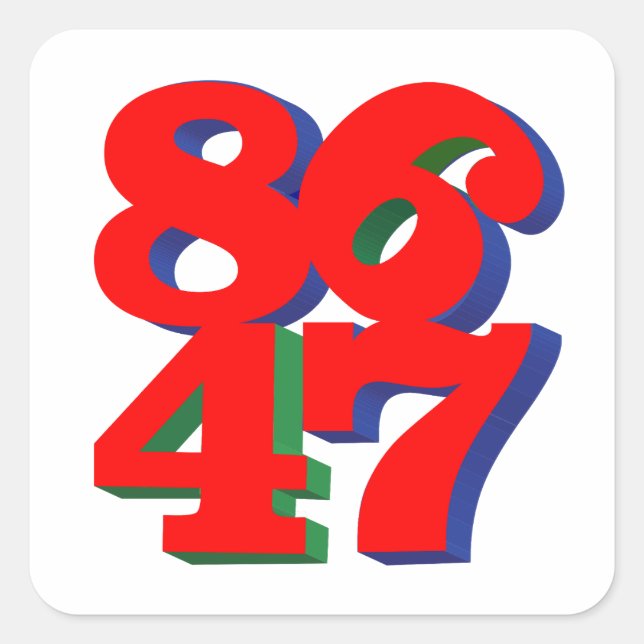 Pegatina Cuadrada 8647 Square (Anverso)