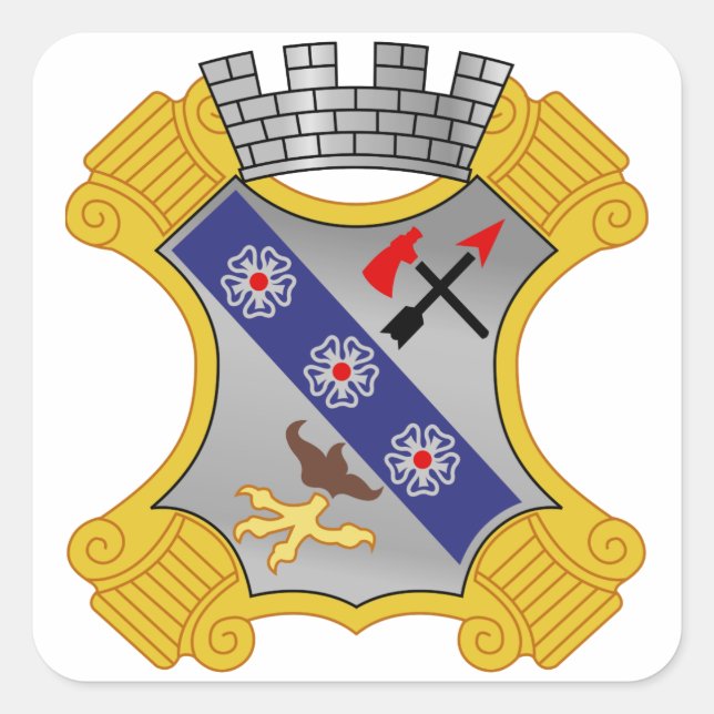 Pegatina Cuadrada 8.º Regimiento de Infantería - DUI (Anverso)