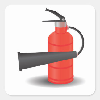 Pegatina Cuadrada 90Extinguisher_rasterized