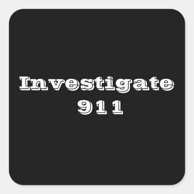 PEGATINA CUADRADA 911 (Anverso)