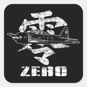 Pegatina Cuadrada A6M Zero