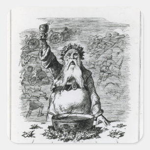 Pegatina Cuadrada ¡A Ausentes Amigos!