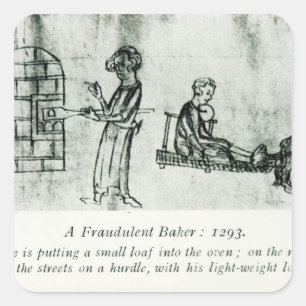 Pegatina Cuadrada A Fraudulent Baker, 1293