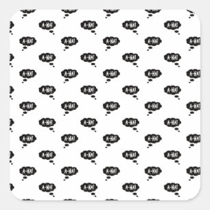 Pegatina Cuadrada ¡A-ha! El momento Eureka