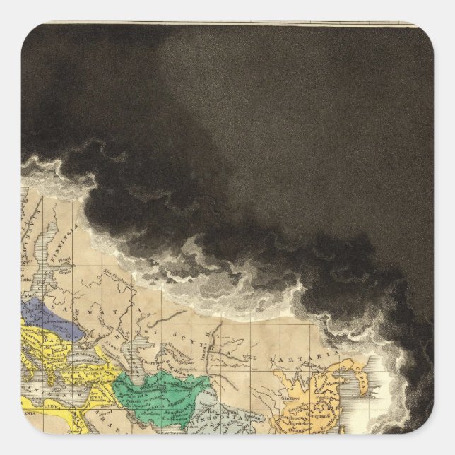 Pegatina Cuadrada A la muerte de Constantine 337 AD (Anverso)