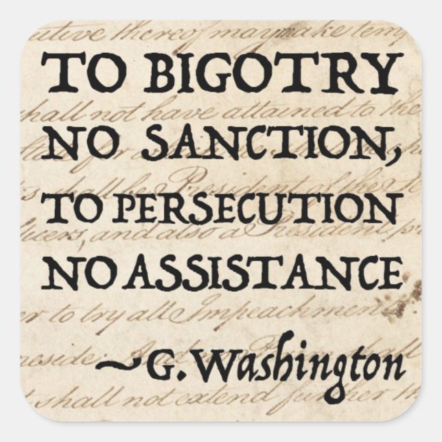 Pegatina Cuadrada A La Persecución Sin Asistencia (Anverso)