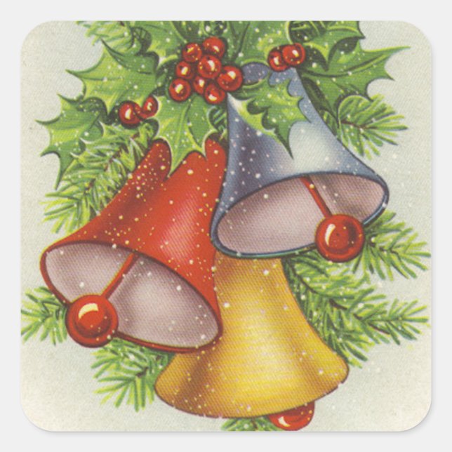 Pegatina Cuadrada A los navidades les gusta el jingle Bells (Anverso)