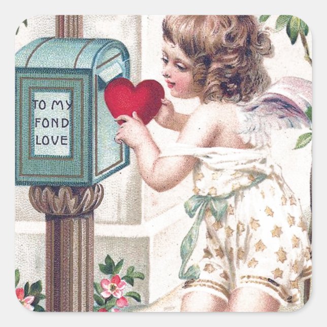 Pegatina Cuadrada A mi amor honesto (Anverso)