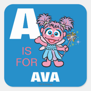 Pegatina Cuadrada A para Abby Cadabby   Añadir su nombre