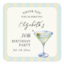 A Tini Bit Older Martini Birthday Thank You
