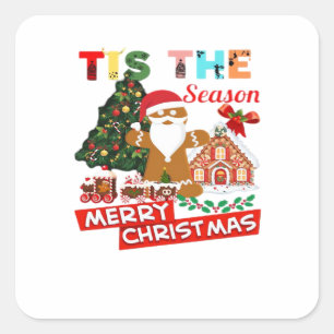 Pegatina Cuadrada A Todos Les Gusta Un En Navidad Navidades Santas C