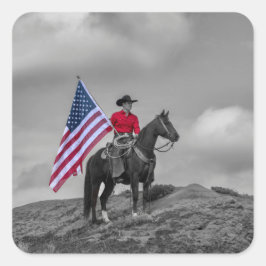 Pegatina Cuadrada A Touch of Red, White and Blue -Light Switch Cover