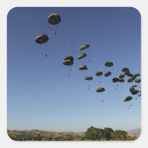 Pegatina Cuadrada A US Air Force C-17 Globemaster III 2