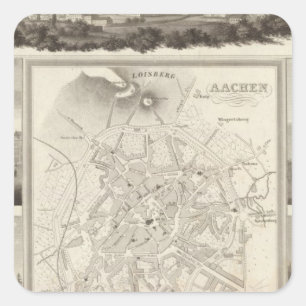 Pegatina Cuadrada Aachen, Alemania