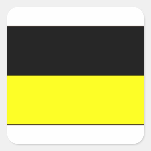 Pegatina Cuadrada Aachen, Bandera de Alemania (Anverso)