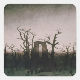 Pegatina Cuadrada Abadía en Oakwood, 1810