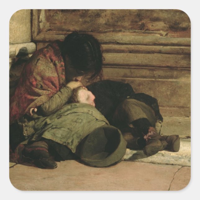 Pegatina Cuadrada Abandonado, 1903 (Anverso)