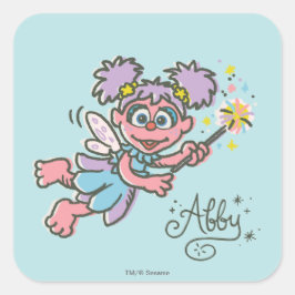 Pegatina Cuadrada Abby Cadabby Vuela
