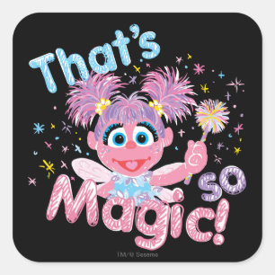 Pegatina Cuadrada Abby Cadabby Wand