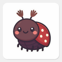 Pegatina Cuadrada Abeja Cute May - Encanto por el bosque de Kawaii