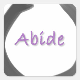 Pegatina Cuadrada Abide Zen Buddhist Enso Circle