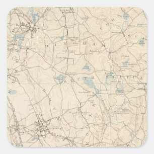 Pegatina Cuadrada Abington, Massachusetts