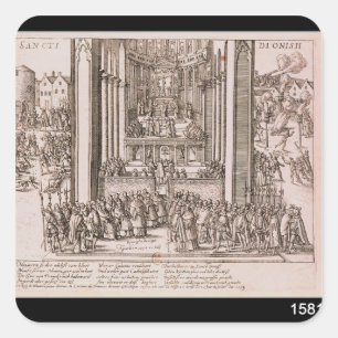 Pegatina Cuadrada Abjuración de Enrique IV
