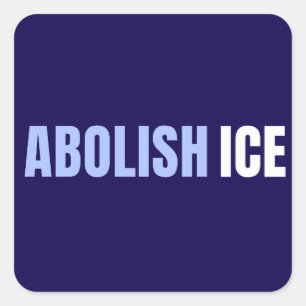 Pegatina Cuadrada Abolir ICE político anti Trump