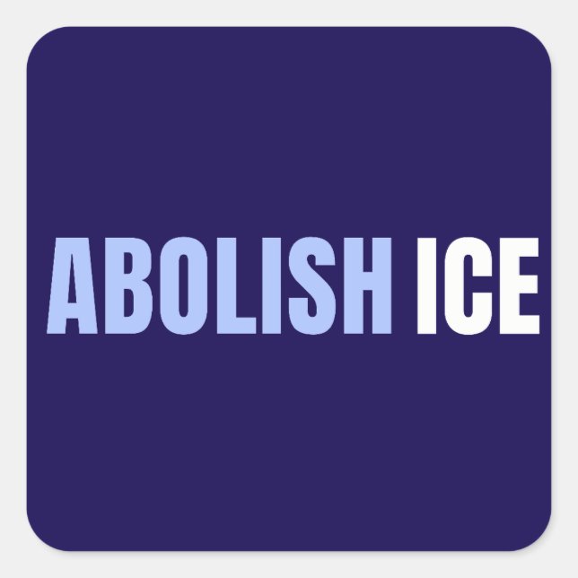Pegatina Cuadrada Abolish ICE Political Anti Trump (Anverso)