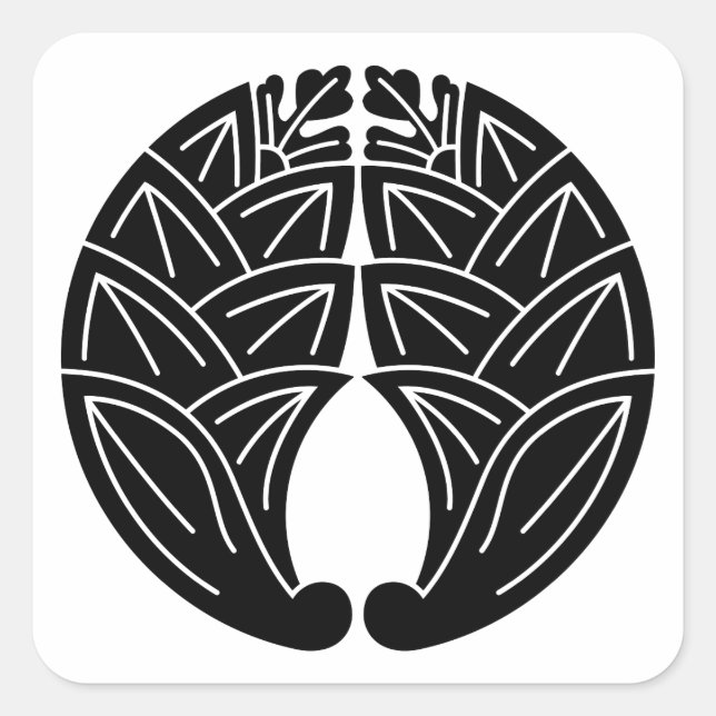 Pegatina Cuadrada Abrazando a los cantantes japoneses (Anverso)