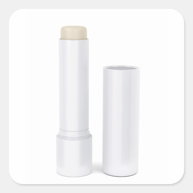 Pegatina Cuadrada Abrir barra de globo de labios (Anverso)