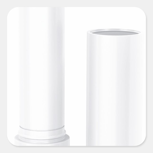 Pegatina Cuadrada Abrir barra de globo de labios (Anverso)