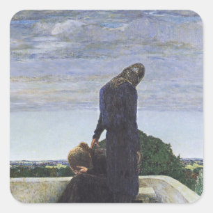Pegatina Cuadrada “Abschied” (Despedida) de Heinrich Vogeler