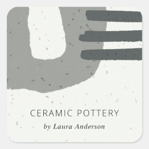 PEGATINA CUADRADA ABSTRACT CHIC CERAMIC TEXTURE BROWN GREY SPECKLED